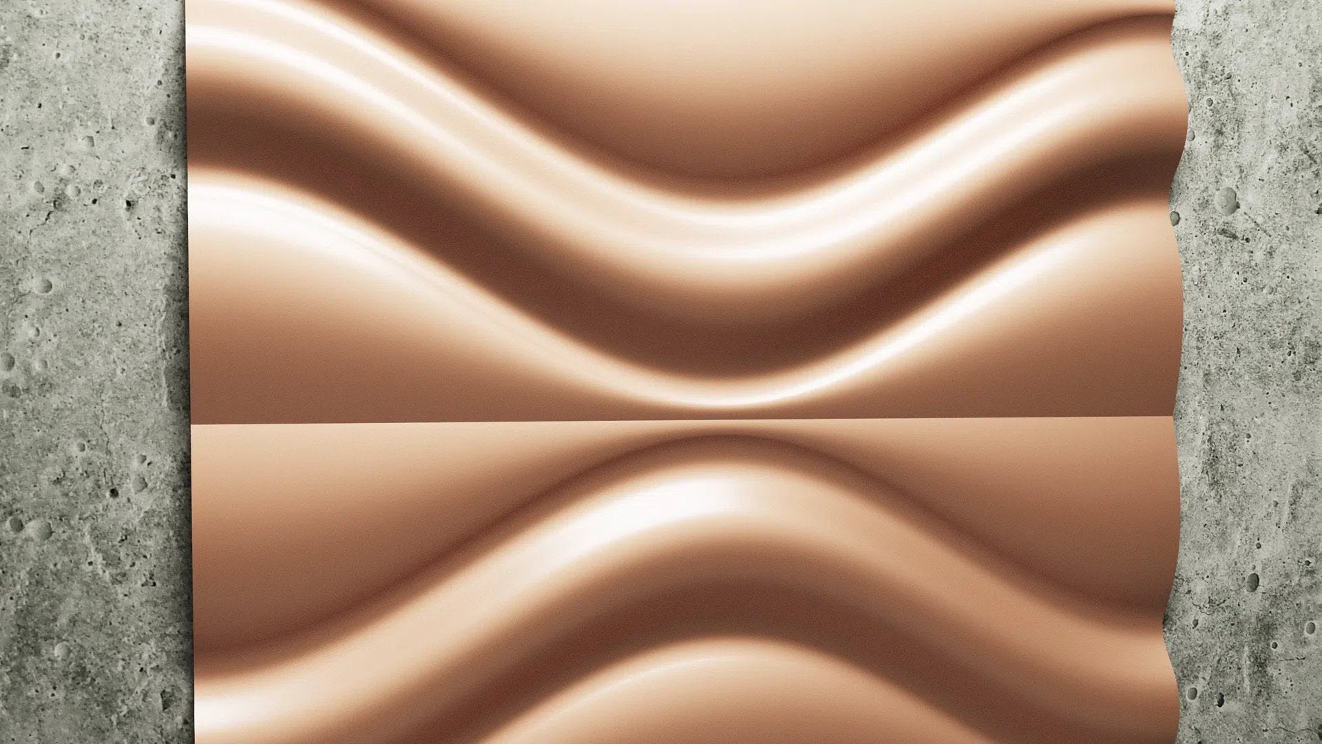 3D Gypsum Wall Panels - HOURGLASS - Close-up of gypsum panels with a flowing wave texture | DecorMania UK